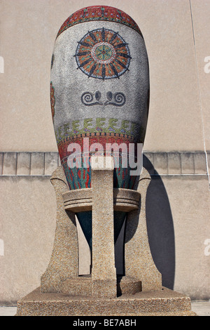Ornamentazione architettonica al di fuori del Rito Scozzese tempio, 16th St., Washington DC. Foto Stock