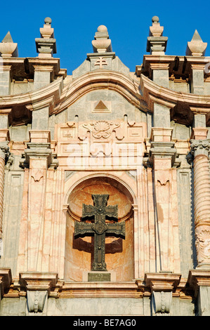 Facciata in marmo, Santuario de la Vera Cruz, Santurio, santuario della Vera Croce, chiesa, Castello, museo, Croce di Caravaca de la Foto Stock