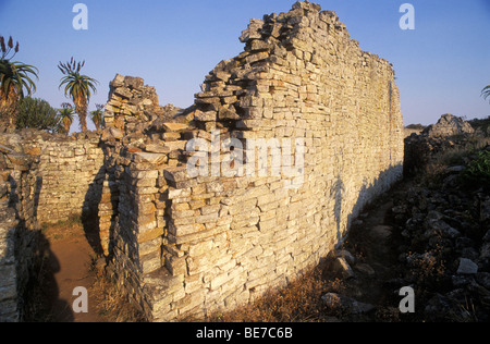 Il Grande Zimbabwe rovine, nei pressi di Masvingo, Zimbabwe. Foto Stock