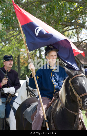 La guerra civile americana re-enactors Foto Stock