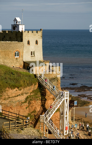 Inghilterra Devon Sidmouth Connaught gardens lookout & Jacob's Beach Foto Stock