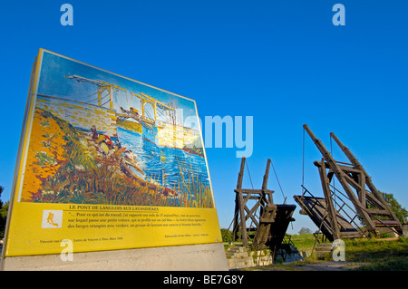 Langlois ponte (Van Gogh ponte), Arles, Bouches du Rhone, Provenza, Francia Foto Stock