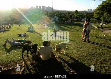 Praca do Por do Sol, Sao Paulo, Brasile Foto Stock