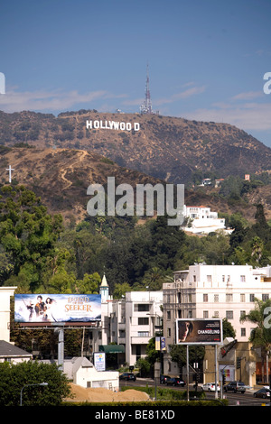 Hollywood Sign in colline di Hollywood e Los Angeles, California, Stati Uniti d'America Foto Stock