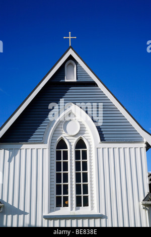 St John's Chiesa anglicana, Waihi, sulla statale due, Isola del nord, Nuova Zelanda. Waihi è il sito della grande Martha miniera d'oro. Foto Stock