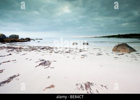 La spiaggia di Porto mhuirbigh su inishmor sulle isole Aran Foto Stock