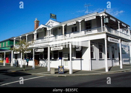 Il Rob Roy Hotel, Waihi, sulla statale due, Isola del nord, Nuova Zelanda. Waihi è il sito della grande Martha miniera d'oro. Foto Stock