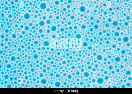 Luce blu bolle di acqua pattern Foto Stock