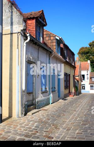 Rue du Clape Haut, Montreuil-sur-Mer, Pas de Calais, Francia Foto Stock