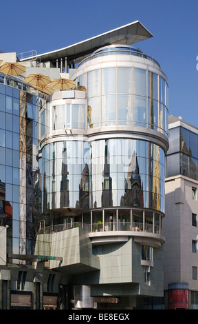 Haas House, un edificio moderno a stock-im-Eisen-Platz square a Vienna, Austria, Europa Foto Stock