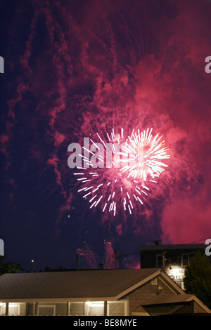 Giorno di indipendenza fuochi d'artificio Foto Stock