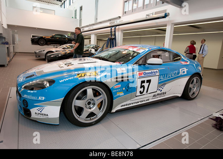 Aston Martin Vantage V8 versione racing, Aston Martin Test Center, Nuerburgring race track, Renania-Palatinato, Germania, Europa Foto Stock