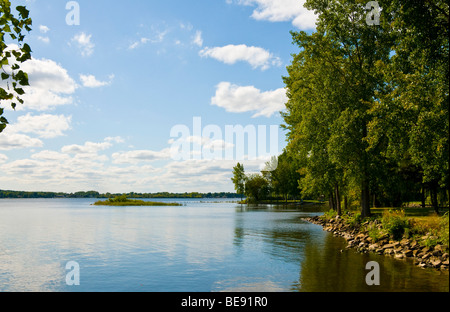 Baie d'Urfée Lake Saint Louis situato sul lato occidentale dell'isola di Montreal provincia del Québec in Canada Foto Stock