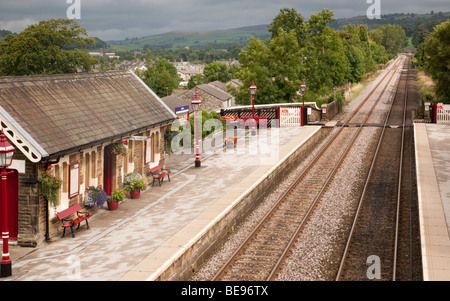 Settle Railway Station, Yorkshire Inghilterra Regno Unito Foto Stock