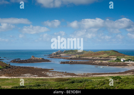 Grande Porth su Bryher, Isole Scilly Foto Stock