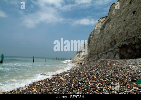 Scogliere di Cap Blanc Nez, Mare del Nord, a nord della Francia Foto Stock