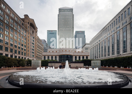 One Canada Square, Canary Wharf Tower, London, England, Regno Unito Foto Stock