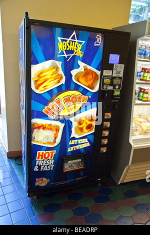 Hot cibo kosher macchina distributrice nel Bronx Zoo di New York City Foto Stock