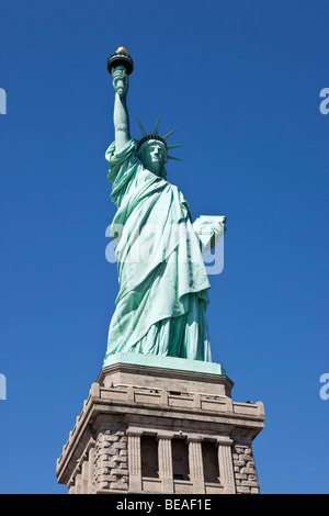 Statua della Libertà, Liberty Island, New York City, NY, STATI UNITI D'AMERICA Foto Stock