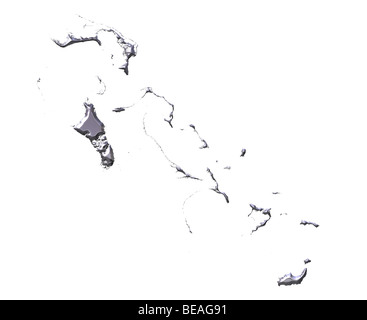 Bahamas 3d argento mappa Foto Stock