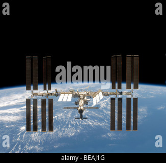 Stazione spaziale internazionale. Ottimizzato e la versione avanzata di un originale immagine della NASA. Marzo 2009 Foto Stock