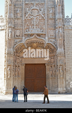 La Iglesia de San Pablo chiesa entrata laterale Valladolid Spagna Castiglia e Leon Foto Stock