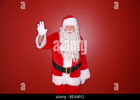 Santa Claus sventolando Foto Stock