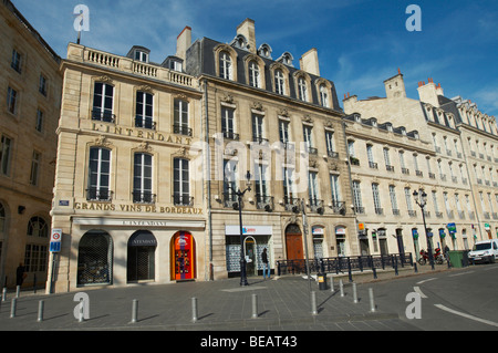 Enoteca l'intendente tourny allees bordeaux francia Foto Stock