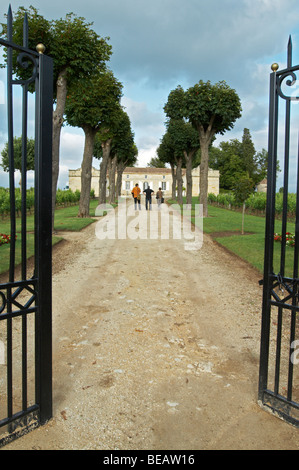 Ingresso di gate chateau trottevieille Saint Emilion Bordeaux Francia Foto Stock