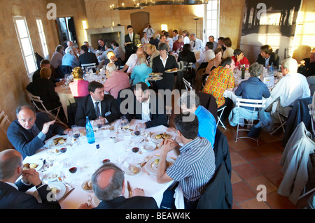 Cena di gala a Citadelles du Vin concorso vini bourg bordeaux francia Foto Stock