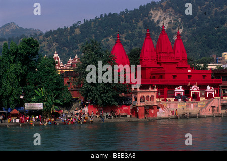 India, Uttarakhand, Haridwar, fiume Gange Foto Stock