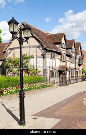 William al luogo di nascita di Shakespeare, Henley Street, Stratford upon Avon, Warwickshire Foto Stock