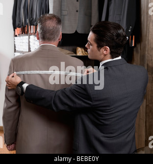 Personalizzare le misurazioni di un cliente Foto Stock