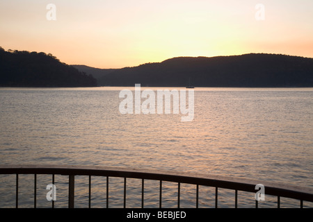 Vista di Pittwater da Palm Beach New South Wales AUSTRALIA Foto Stock