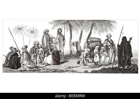 Arabian nomades Accampamento Beduino Foto Stock
