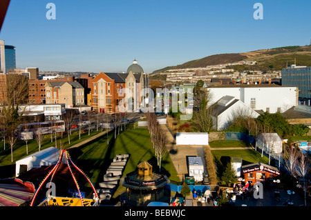 Europa, Regno Unito, Galles Swansea luna park 2008 Foto Stock