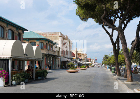 Ornati edifici su Viale Regina Margherita, Viareggio, Riviera Toscana, Toscana, Italia Foto Stock