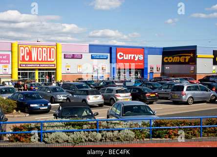 Retail Park, Selly Oak, Birmingam, REGNO UNITO Foto Stock