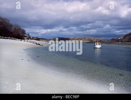 Le sabbie bianche di Morar, Lochaber, Scozia, Regno Unito, Gran Bretagna Foto Stock