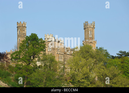 Vista dal fiume Elba su Schloss Eckberg castello, Dresda, Sassonia, Germania, Europa Foto Stock