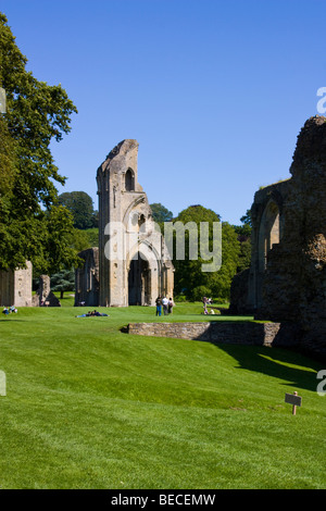 Le rovine della Abbazia di Glastonbury, Somerset England Regno Unito Foto Stock