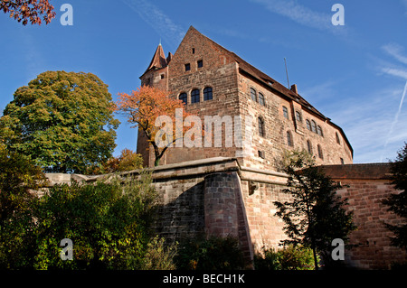 Nuremburgs Kaiserburg, Imperatore di edifici del castello di Norimberga, Norimberga, Baviera, Germania, Europa Foto Stock