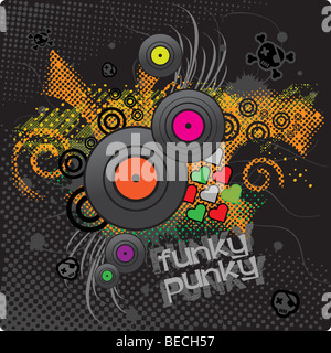 Funky sfondo vettoriale Foto Stock