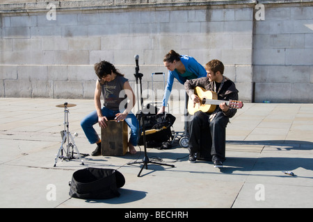 Gruppo musicista di strada a Londra Foto Stock