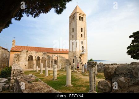 San Giovanni Evangelista Chiesa, Rab, isola di Rab, Istria, Croazia, Europa Foto Stock