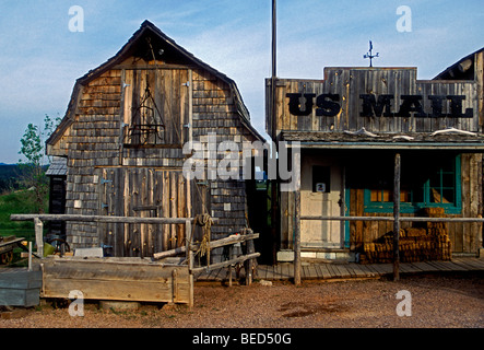 Noi Mail Post Office, set cinematografico per Balla coi lupi vicino a Rapid City, Black Hills, Dakota del Sud Foto Stock