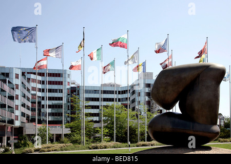 Parlamento europeo, Konrad Adenauer edificio, in Lussemburgo, Europa Foto Stock