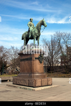 Karl Friedrich Wilhelm Ludwig, Granduca di Hesse, statua, Darmstadt, Hesse, Germania Foto Stock