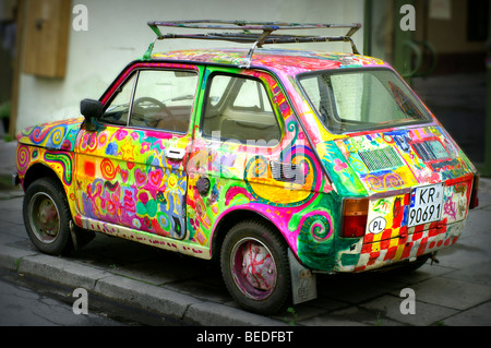 Il polacco Fiat 126. Il polacco city car Foto Stock