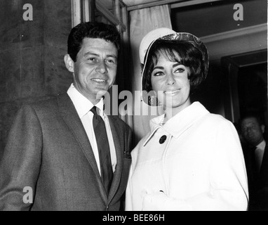 Attrice Elizabeth Taylor con il marito Eddie Fisher Foto Stock